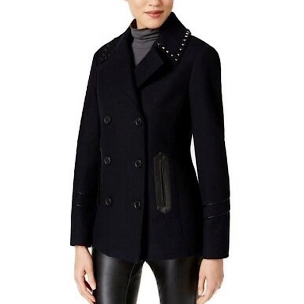 Michael Kors Studded Wool Pea Coat- Size 6